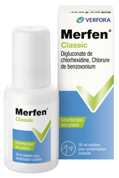 Merfen Merfen Classic – Désinfection des plaies sans piquer | VERFORA