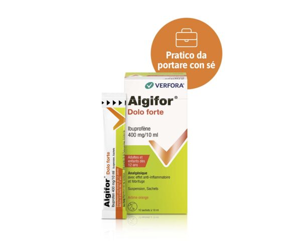 Febbre & Mal di testa – Algifor dolo forte sticks, pratico da portatre con se