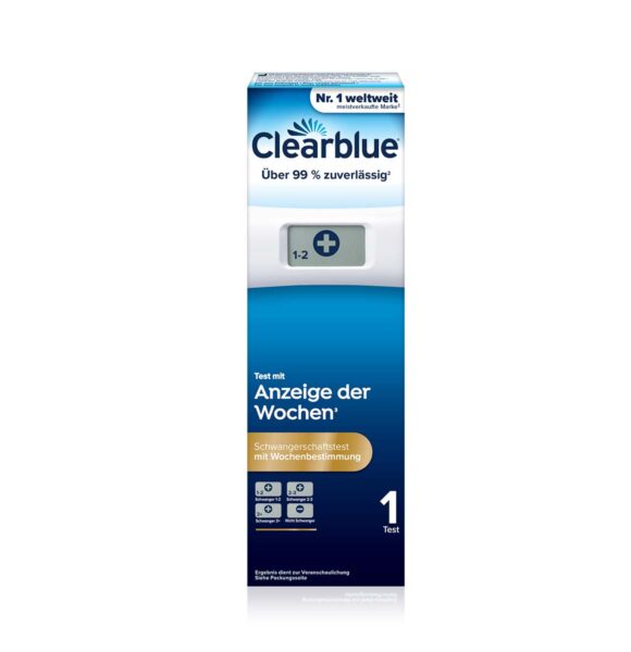 Schwanger werden – Packshot Clearblue Digital Schwangerschaftstest mit Wochenbestimmung