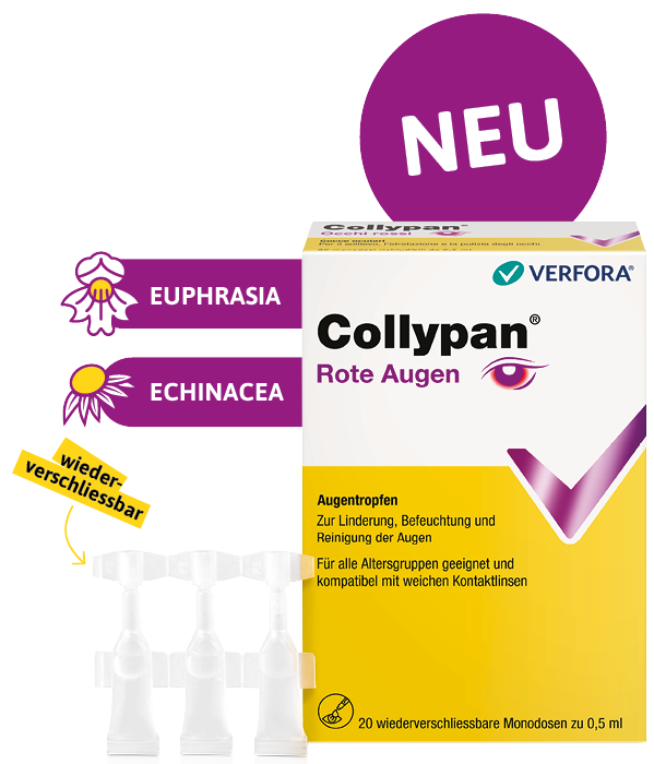 Befeuchtung der Augen – Collypan Rote Augen Packshot mit Produkt